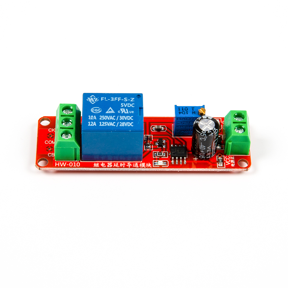 Одноканальное реле с задержкой времени NE555, 5в красная плата